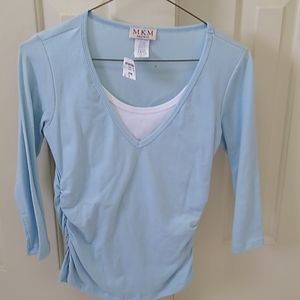 NWT MKM Designs 3/4 length sleeve top
